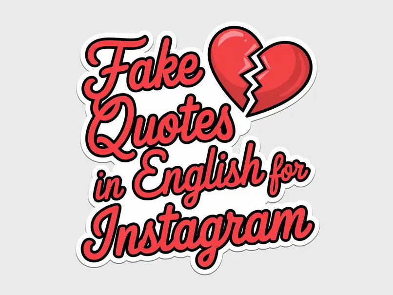 Fake Love Quotes in English for Instagram